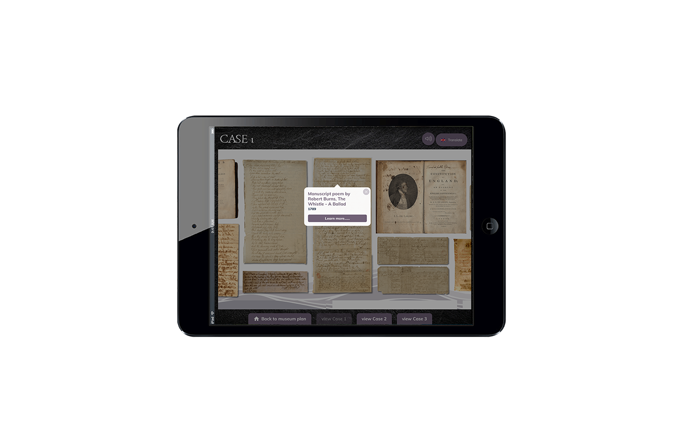 robert burns centre ipad app design by bdsdigital